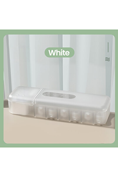 Choice1 white Cable Storage Box With 7 Compartments Organizer Charger Cord Storage Box Reusable Cable Storag