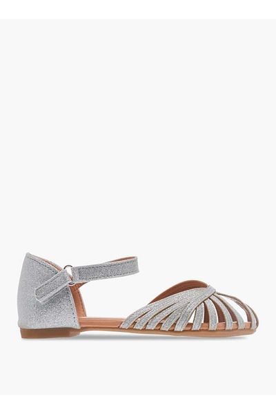Flora Bella by Shoexpress Flora Bella Strap Detail Ballerina Shoes with Hook and Loop Closure
