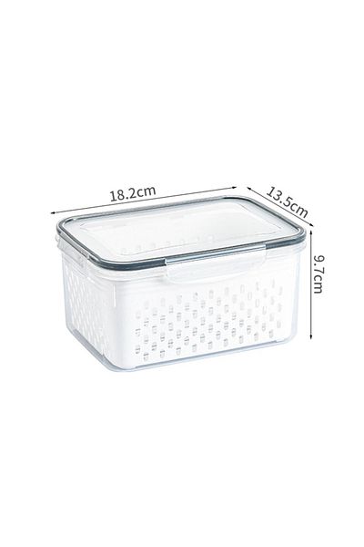 Choice 1 Pack M 3Pack Fridge Food Storage Container Set with Lids with Strainer Kitchen Storage Boxes Fruit