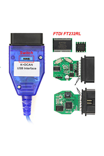 Choice3 مفتاح أزرق قديم K DCAN K+CAN شريحة FTDI OBD2 أدوات تشخيص أعطال السيار...