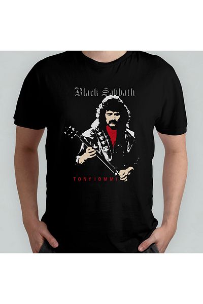 Pixxa Μαύρο μπλουζάκι Sabbath Crew Neck 100% βαμβακερό μοντέλο 2