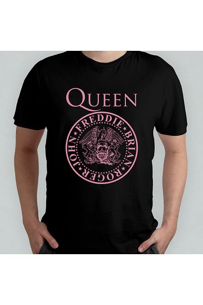 Pixxa Queen - Freddie Mercury 100% βαμβακερό μπλουζάκι με λαιμόκοψη μοντέλο 3