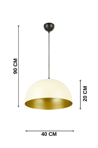 Modavize Togo Special Design Modern Living Room - Kitchen - Cafe - Children's Room Metal Cream Gold Single Pendant Lamp Chandelier