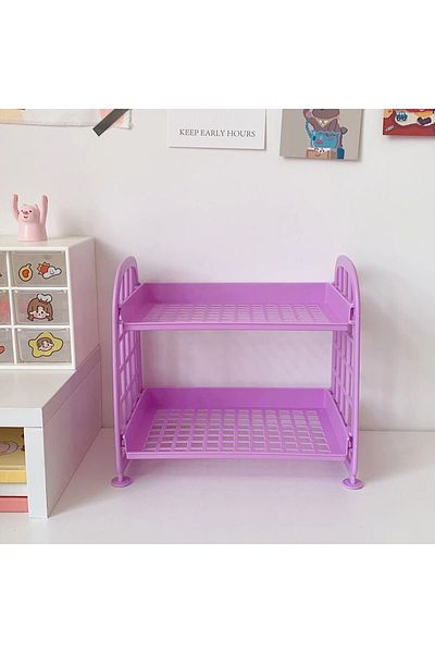 Choice Purple 1PC High Appearance Horizontal Desktop Storage Shelf Simple Multi-storey Dormitory Storage Sh