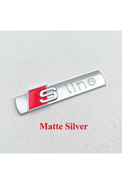 Choice Matte Silver 1pc 3D Metal Sline Logo S Line Emblem Car Fender Side Bad...