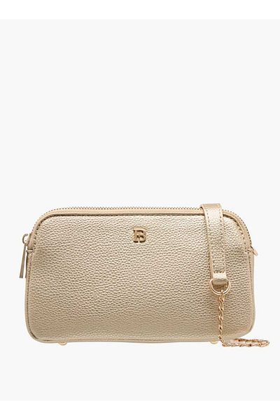 Flora Bella by Shoexpress Flora Bella Textured Crossbody Bag with Chain Strap and Zip Closure