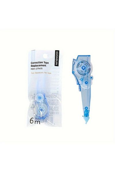 Choice Refill Blue KHINSUN School Correction Tape with Refill Pen Style White Out Corrector Easy Replaceabl
