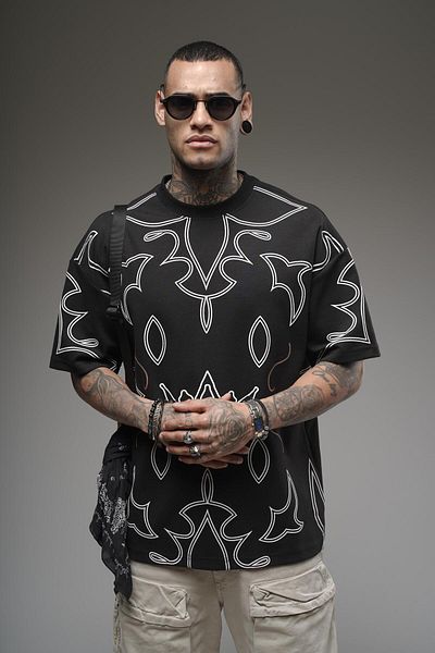 king brich Μπλουζάκι Unisex με μοτίβο με λαιμόκοψη