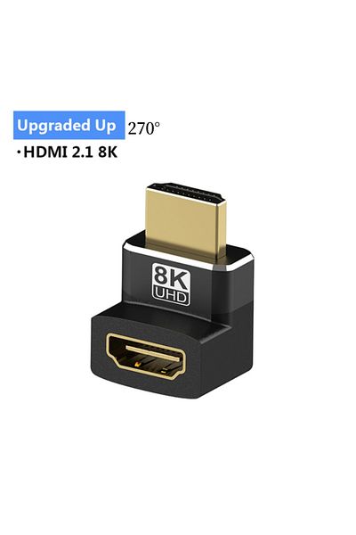 Choice محول HDMI 2.1 بدقة 8K من ذكر إلى أنثى ZJ270 MIZIQIER محول HDMI 2.1 بدقة 8K من 90 إلى 270 درجة من ذكر إلى أنثى،