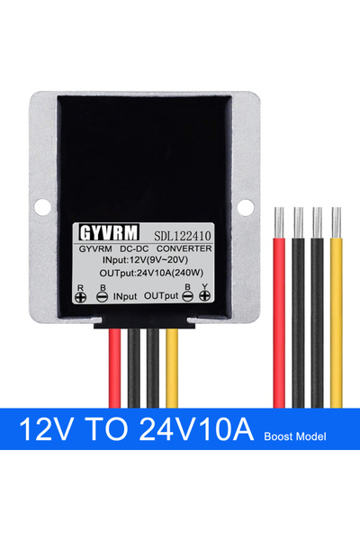 Choice1 وحدة تعزيز تيار مستمر 24 فولت 12 فولت 10 أمبير محول رفع الجهد 12 فولت...