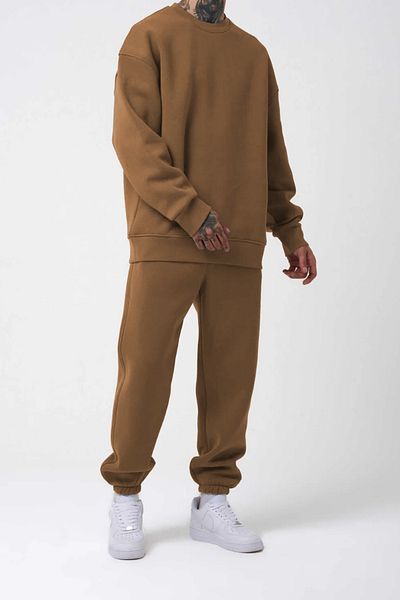 ruNadeS Ανδρικό σετ φόρμας casual Tile O Neck Rubber Leg Oversize