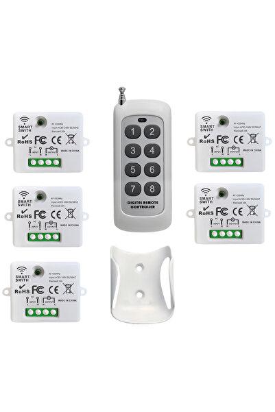 Choice 5RC 1B Mini Wireless Smart Light Switch with Remote Control 1000M Distance 433 Mhz RF Relay Receiver