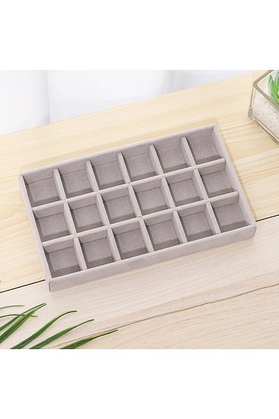 Choice I Jewelry Storage Box Earring Ring Necklace Brooch Holder Flannelette Jewelry Display Box Necklace .