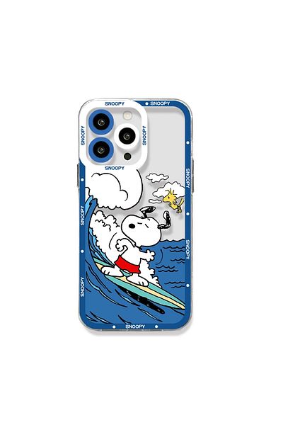 Choice غلاف هاتف TSY-46T23812302 S-Snoopys لطيف على شكل رسوم متحركة لهاتف iPhone 15 14 13 12 Mini 11 Pr