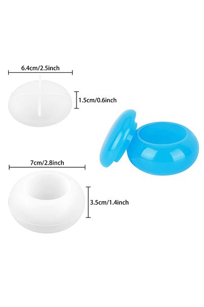Choice Small jar mold Pudding Jar Storage Bottle Silicone Resin Mold with Lid Candle Holder Box Mould Epoxy