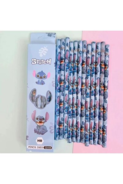 Miniso Stitch A 12 Disney Stitch Pencil Set Wooden Pencil Student Sketch Pen Writing Pen Lilo & Stitch Seri