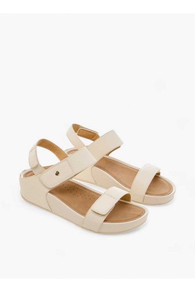 Flora Bella by Shoexpress Flora Bella Textured Strap Sandals with Hook and Loop Closure