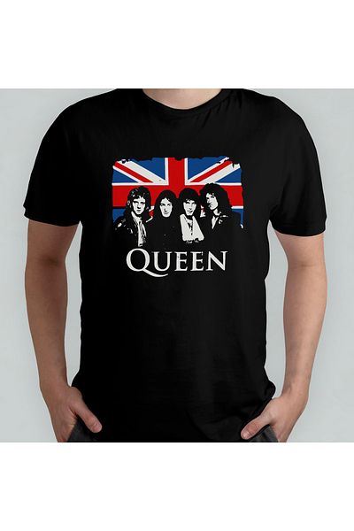 Pixxa Queen - Freddie Mercury 100% βαμβακερό μπλουζάκι με λαιμόκοψη μοντέλο 4