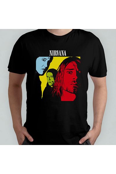 Pixxa Μπλουζάκι Nirvana Grunge Crew Neck 100% βαμβακερό - Μοντέλο 4