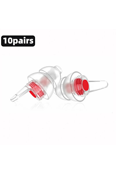 Choice 10 أزواج من سدادات الأذن عالية الدقة Red-05 HUAK للحفلات الموسيقية، سد...