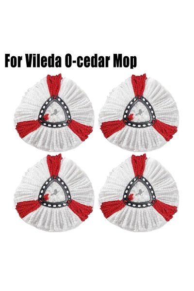 Choice 4 pcs Mop Head Replacement for O-cedar and Vileda EasyWring 1 Tank System Washable Mop Pad Reusable