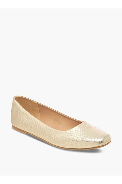 Flora Bella by Shoexpress Flora Bella Animal Textured Slip-On Ballerina Shoes