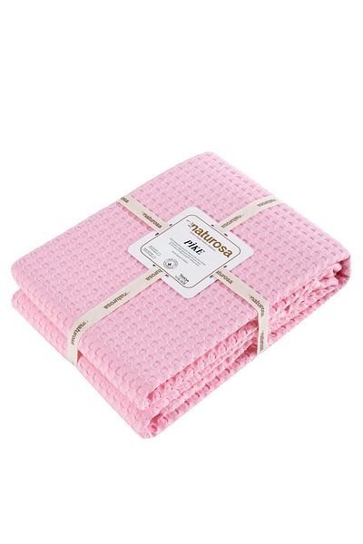 Naturosa Single Pink Color Waffle Pike 100% Cotton 160 X 220 cm