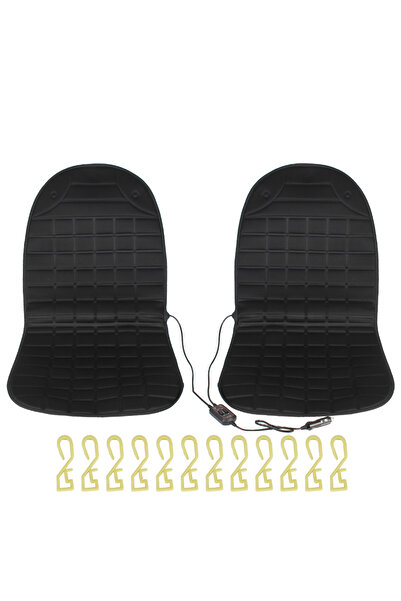 Choice1 قطعتان من سخان المقعد الكهربائي 12 فولت للحفاظ على الدفء في الشتاء وسادة منزلية مدفأة غطاء وسادة مقعد السيارة