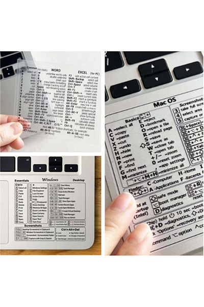 Choice 3 Win Mac Excel Word 1pc/3pcs Keyboard Shortcut Stickers for Word Excel Windows MAC OS Letter Graphi