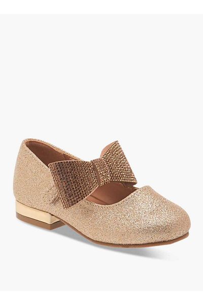 Flora Bella by Shoexpress Flora Bella Bow Embellished Ballerina Shoes with Hook and Loop Closure