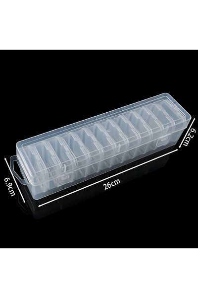 Choice 12pcs Bead Organizer Box 12/24/30Pcs Small Clear Plastic Bead Storage Containers with Hinged Lid for
