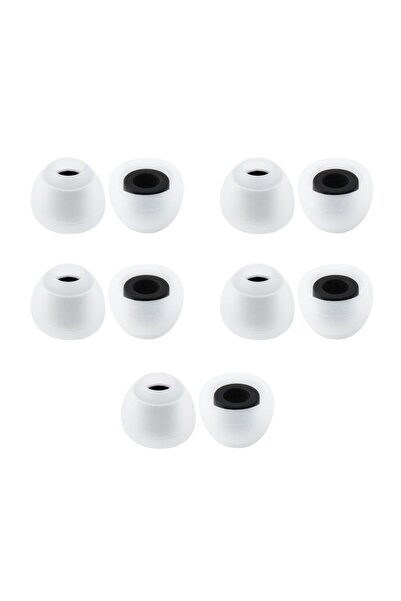 Choice 5 أزواج من أطراف الأذن السيليكونية المطورة لسماعات الرأس KBEAR 07 باللون الأسود - زوج واحد (قطعتان) 5 أزواج (10 قطع) عازلة للضوضاء