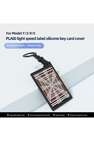 choice2 M3YXS-PLAID05BLACK حامل بطاقة مفتاح لسيارة Tesla Model 3 Y X S غطاء ح...