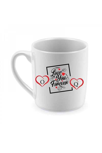 Be Care A double-sided tea mug with the letters Q&Q in English and May you al...
