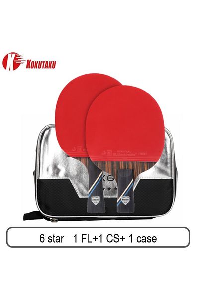 Choice مضرب تنس الطاولة 6star 1FL 1CS KOKUTAKU ITTF الاحترافي 4/5/6 Star مضرب تنس الطاولة من الكربون