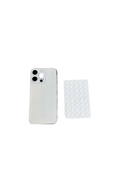 Choice غلاف هاتف أبيض مزدوج الجوانب من السيليكون مع حامل قابل للفصل لالتقاط ص...