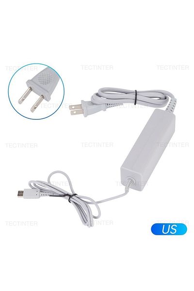 YECKTEGJ US Plug AC Charger Adapter for Nintendo Wii U Gamepad Charging Cable Controller Joystick EU Plug Hom
