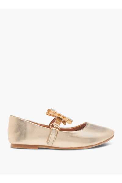 Flora Bella by Shoexpress Flora Bella Embellished Bow Applique Ballerina Shoes