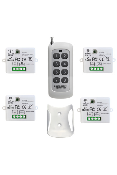 Choice 4RC 1B Mini Wireless Smart Light Switch with Remote Control 1000M Distance 433 Mhz RF Relay Receiver