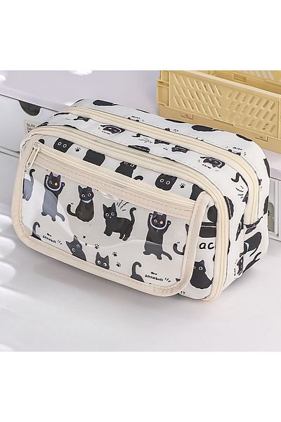 Choice Black High Quality Kapibara Cartoon Pencil Case with Flip Top for Easy Access and Large Capacity for