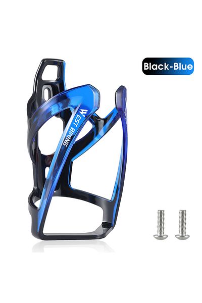 West Biking Black Blue WEST BIKING Bicycle Water Bottle Cage Colorful Gradient Cycling Bottle Holder Ultralight