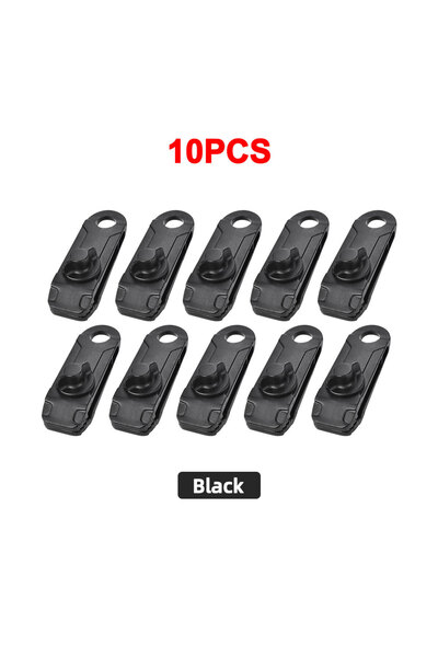 Choice 10 قطع سوداء 5/10 قطع مشابك قماش التخييم المشبك القماشي المتين بمقبض ا...