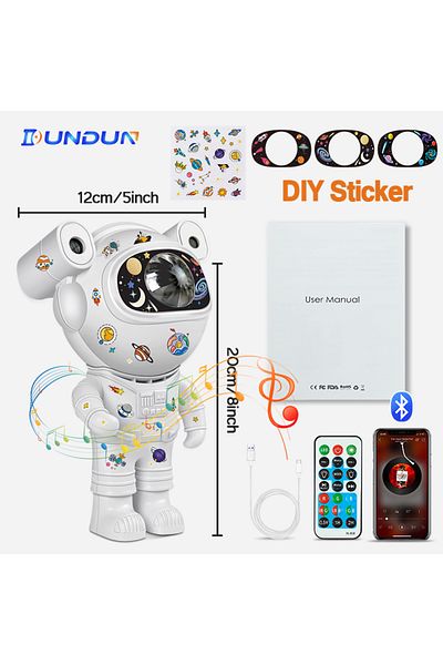 Choice Music With Sticker Kids Star DIY Projector Night Light with Remote Control 360 Adjustable Design Ast