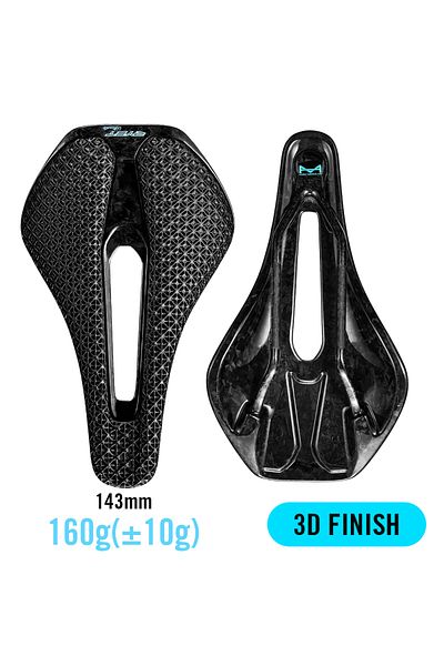 RYET 3D Finish 143mm RYET 3D Printed Bicycle Saddle Full Carbon 135/143mm Bike Seat Saddle for MTB Gravel