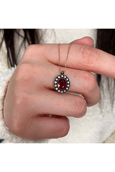 Kayra Mücevher Yakut Ve Elmas Taşlı Kolye Elk31