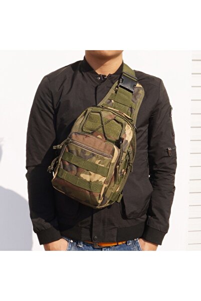 Choice حقيبة ظهر تكتيكية Jungle Camo للكتف من Rover EDC للاستخدام الخارجي وحق...