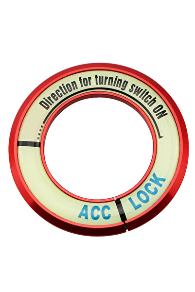 Choice4 غطاء لاصق لحلقة مفتاح الإشعال باللون الأحمر المضيء لسيارة شيفروليه كر...