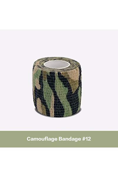 Choice شريط لف مرن Q12 مقاس 2.5 سم × 4.8 متر، لاصق للجيش للصيد في الهواء الطل...