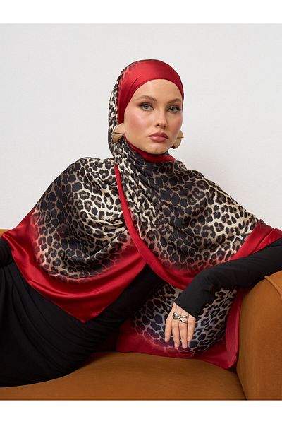 Oxygen Scarfs Touch Imported Leopard Voile Silk Shawl