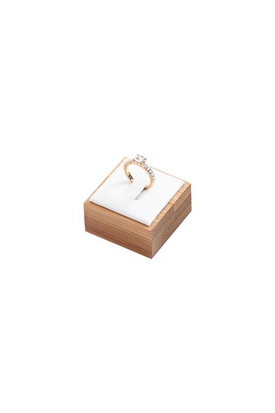 Choice WHITE Wooden Ring Display Stand Rings Organizer Jewelry Holder Jewelry Show Props Jewelry Box Packag